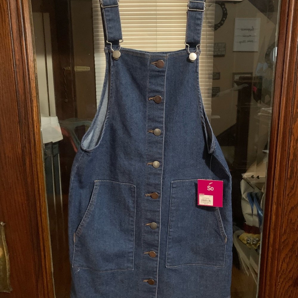 NWT - Jean Overalls Skirt Jumpsuit Size XS